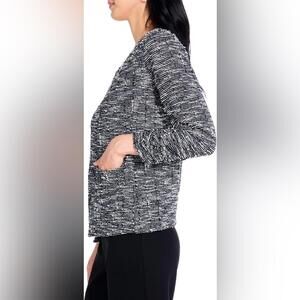 NEW Karl Lagerfeld Monochrome Tweed Knit Jacket, size 8 medium